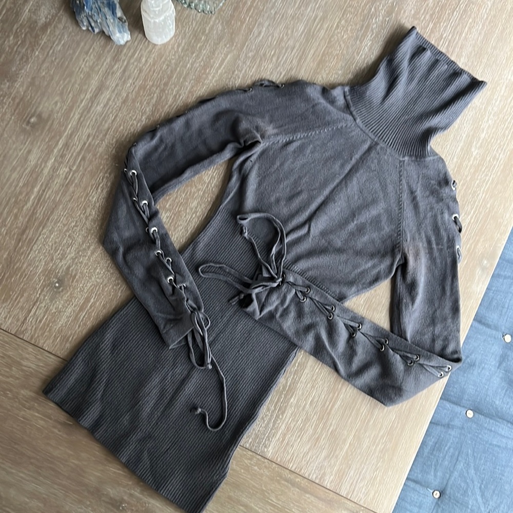 Guess Tie sleeve turtleneck sweater
